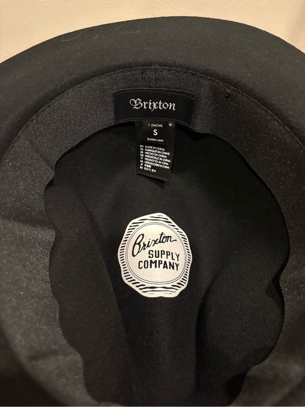 Brixton Black Wool Wide-Brim Fedora - Picture 4 of 4